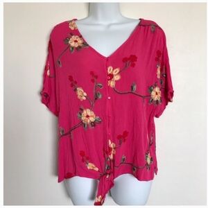 Liv Los Angeles Pink Blouse Size L